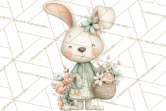 Spring Garden Animals Clipart, Whimsical Bunny Duck Frog Png Product Image 4