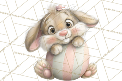 Quirky Easter Bunnies Clipart, Cute Cartoon Bunnies Png Product Image 5