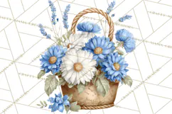French Vintage Spring Clipart PNG, Pastel Bunny & Floral Art Product Image 2