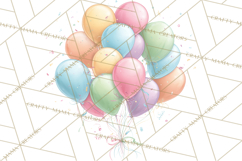 Pastel Birthday Clipart, Soft Party Decorations PNG, Festive Product Image 3