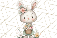 Spring Garden Animals Clipart, Whimsical Bunny Duck Frog Png Product Image 3