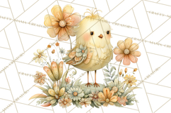 Spring Garden Animals Clipart, Whimsical Bunny Duck Frog Png Product Image 4