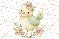 Spring Garden Animals Clipart, Whimsical Bunny Duck Frog Png Product Image 5