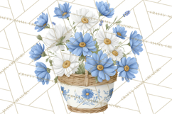 French Vintage Spring Clipart PNG, Pastel Bunny &amp; Floral Art Product Image 2