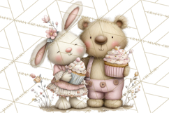 Easter Picnic Animal Clipart, Cute Spring Picnic PNG Product Image 2
