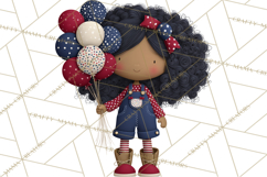 Patriotic Kids Clipart for 4th of July, USA Children PNG Product Image 4