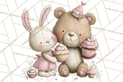 Easter Picnic Animal Clipart, Cute Spring Picnic PNG Product Image 3