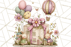 Easter Picnic Animal Clipart, Cute Spring Picnic PNG Product Image 2