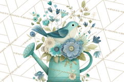 Spring Garden Animals Clipart, Whimsical Bunny Duck Frog Png Product Image 2