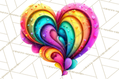 Bright Valentine Rainbows, Red Pink Hearts, Glossy Love Product Image 2