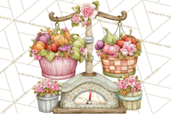 Spring Market Icons Clipart, Rustic Produce and Farm Stand Product Image 4