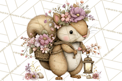 Easter Picnic Animal Clipart, Cute Spring Picnic PNG Product Image 4