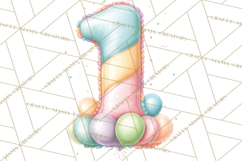 Pastel Birthday Clipart, Soft Party Decorations PNG, Festive Product Image 4