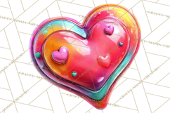 Bright Valentine Rainbows, Red Pink Hearts, Glossy Love Product Image 5