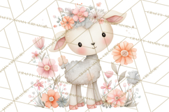 Spring Garden Animals Clipart, Whimsical Bunny Duck Frog Png Product Image 2