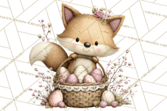 Easter Picnic Animal Clipart, Cute Spring Picnic PNG Product Image 2
