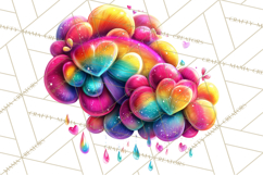 Bright Valentine Rainbows, Red Pink Hearts, Glossy Love Product Image 3