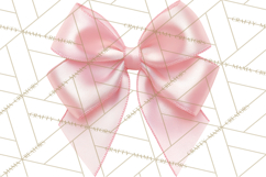 Bows Clipart, Girly Pastel Decorative Png, Layered Satin Product Image 3