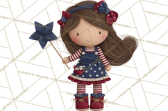 Patriotic Kids Clipart for 4th of July, USA Children PNG Product Image 5