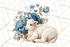 French Vintage Spring Clipart PNG, Pastel Bunny &amp; Floral Art Product Image 2