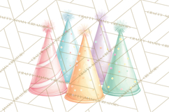 Pastel Birthday Clipart, Soft Party Decorations PNG, Festive Product Image 2