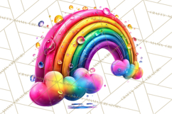 Bright Valentine Rainbows, Red Pink Hearts, Glossy Love Product Image 2