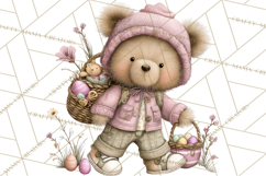 Easter Picnic Animal Clipart, Cute Spring Picnic PNG Product Image 2