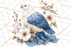 French Vintage Spring Clipart PNG, Pastel Bunny &amp; Floral Art Product Image 5