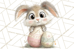 Quirky Easter Bunnies Clipart, Cute Cartoon Bunnies Png Product Image 2