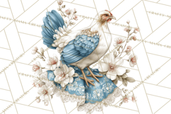 French Vintage Spring Clipart PNG, Pastel Bunny &amp; Floral Art Product Image 2