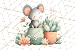 Spring Garden Animals Clipart, Whimsical Bunny Duck Frog Png Product Image 5