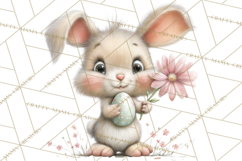 Quirky Easter Bunnies Clipart, Cute Cartoon Bunnies Png Product Image 2