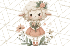 Spring Garden Animals Clipart, Whimsical Bunny Duck Frog Png Product Image 4