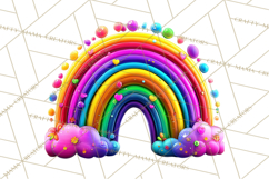 Bright Valentine Rainbows, Red Pink Hearts, Glossy Love Product Image 4