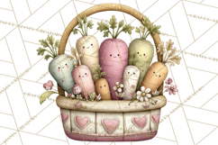 Easter Picnic Animal Clipart, Cute Spring Picnic PNG Product Image 4