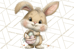 Quirky Easter Bunnies Clipart, Cute Cartoon Bunnies Png Product Image 5
