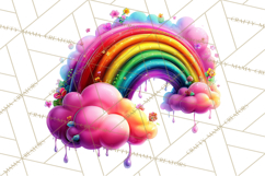 Bright Valentine Rainbows, Red Pink Hearts, Glossy Love Product Image 2