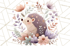 Spring Garden Animals Clipart, Whimsical Bunny Duck Frog Png Product Image 2