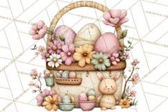 Easter Picnic Animal Clipart, Cute Spring Picnic PNG Product Image 2