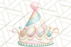 Pastel Birthday Clipart, Soft Party Decorations PNG, Festive Product Image 2