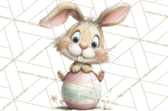 Quirky Easter Bunnies Clipart, Cute Cartoon Bunnies Png Product Image 3