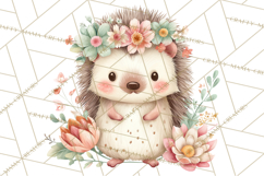 Spring Garden Animals Clipart, Whimsical Bunny Duck Frog Png Product Image 3