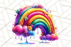 Bright Valentine Rainbows, Red Pink Hearts, Glossy Love Product Image 4