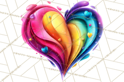 Bright Valentine Rainbows, Red Pink Hearts, Glossy Love Product Image 5