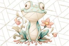 Spring Garden Animals Clipart, Whimsical Bunny Duck Frog Png Product Image 4