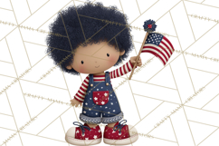 Patriotic Kids Clipart for 4th of July, USA Children PNG Product Image 3