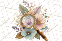 Spring Dark Academia Floral Botanical PNG Clipart Product Image 3