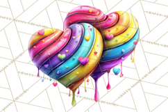 Bright Valentine Rainbows, Red Pink Hearts, Glossy Love Product Image 5