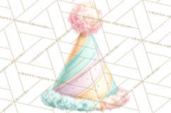 Pastel Birthday Clipart, Soft Party Decorations PNG, Festive Product Image 4