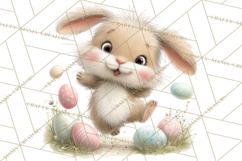 Quirky Easter Bunnies Clipart, Cute Cartoon Bunnies Png Product Image 5